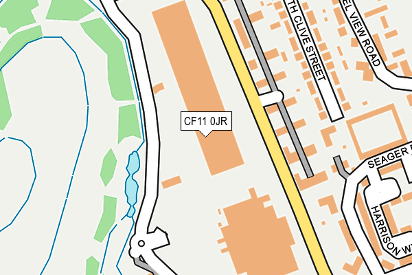 CF11 0JR map - OS OpenMap – Local (Ordnance Survey)