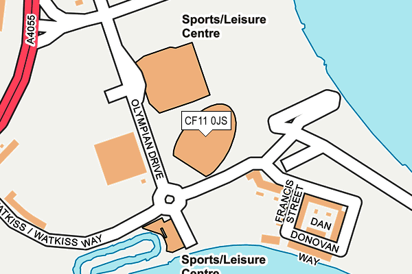 CF11 0JS map - OS OpenMap – Local (Ordnance Survey)