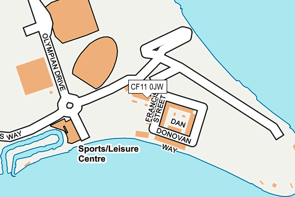 CF11 0JW map - OS OpenMap – Local (Ordnance Survey)