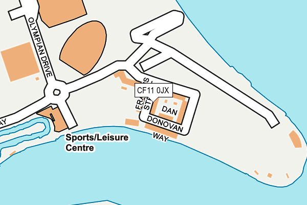 CF11 0JX map - OS OpenMap – Local (Ordnance Survey)