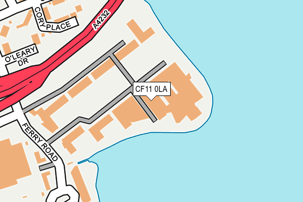 CF11 0LA map - OS OpenMap – Local (Ordnance Survey)