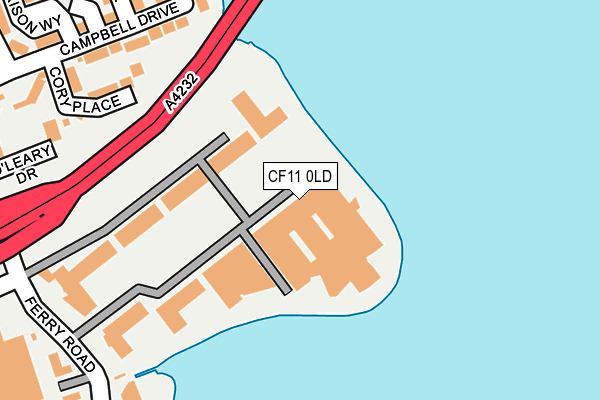CF11 0LD map - OS OpenMap – Local (Ordnance Survey)