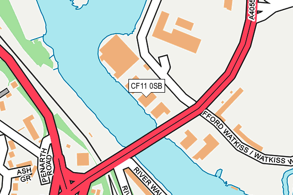 CF11 0SB map - OS OpenMap – Local (Ordnance Survey)