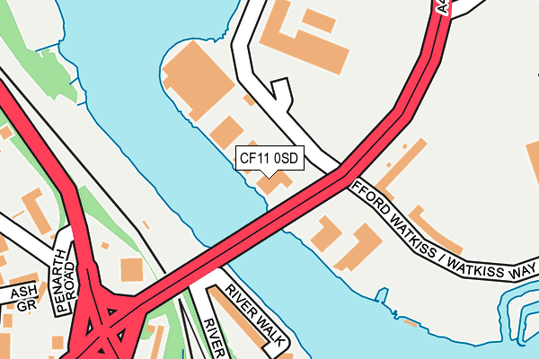 CF11 0SD map - OS OpenMap – Local (Ordnance Survey)