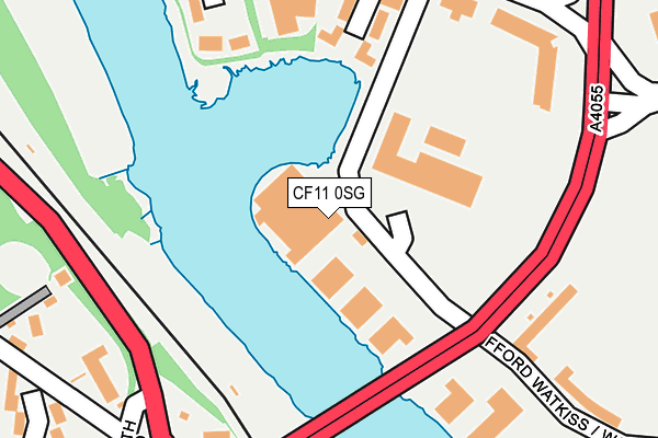 CF11 0SG map - OS OpenMap – Local (Ordnance Survey)