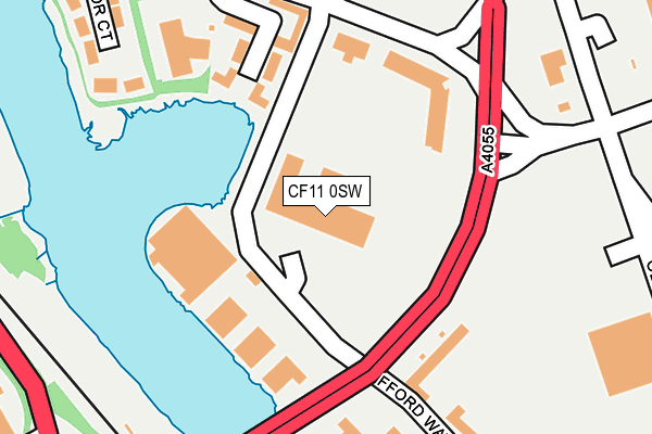 CF11 0SW map - OS OpenMap – Local (Ordnance Survey)
