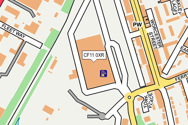 CF11 0XR map - OS OpenMap – Local (Ordnance Survey)