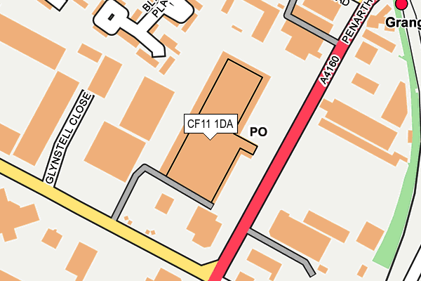 CF11 1DA map - OS OpenMap – Local (Ordnance Survey)