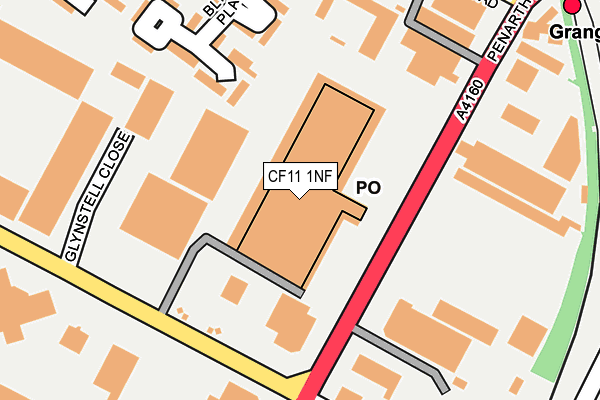 CF11 1NF map - OS OpenMap – Local (Ordnance Survey)