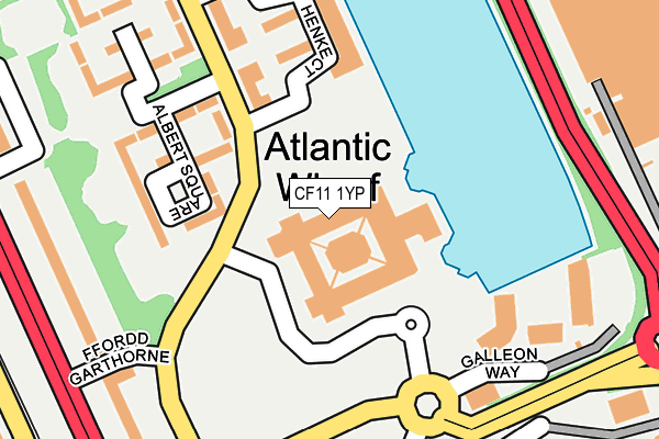 CF11 1YP map - OS OpenMap – Local (Ordnance Survey)