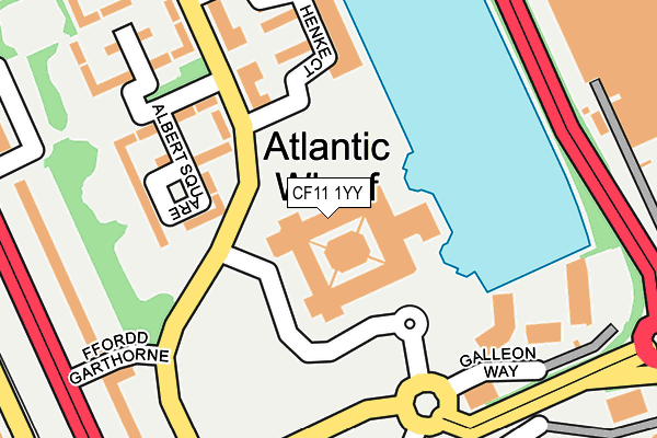 CF11 1YY map - OS OpenMap – Local (Ordnance Survey)