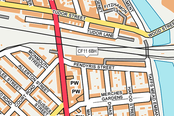 CF11 6BH map - OS OpenMap – Local (Ordnance Survey)