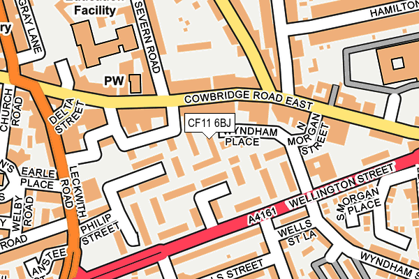 CF11 6BJ map - OS OpenMap – Local (Ordnance Survey)