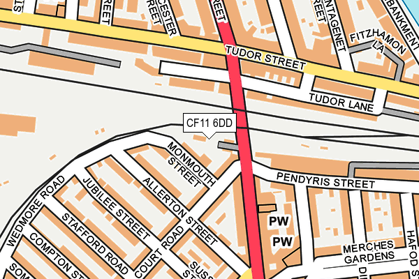 CF11 6DD map - OS OpenMap – Local (Ordnance Survey)