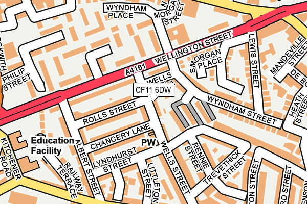 CF11 6DW map - OS OpenMap – Local (Ordnance Survey)
