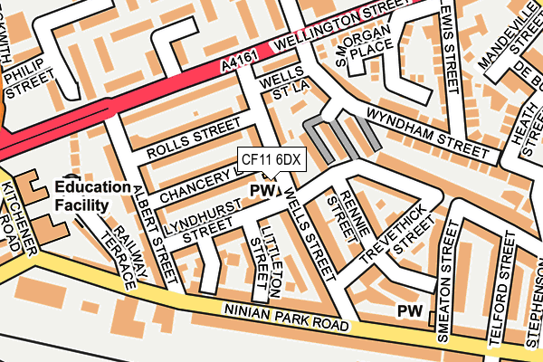 CF11 6DX map - OS OpenMap – Local (Ordnance Survey)