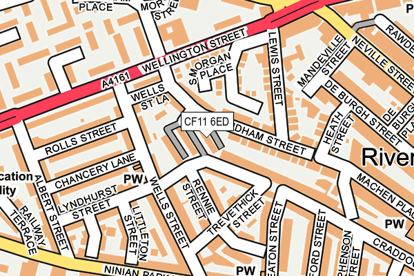 CF11 6ED map - OS OpenMap – Local (Ordnance Survey)