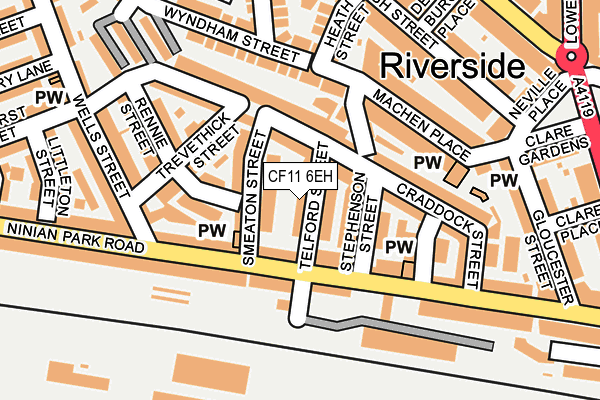 CF11 6EH map - OS OpenMap – Local (Ordnance Survey)