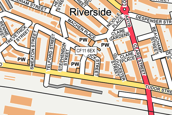 CF11 6EX map - OS OpenMap – Local (Ordnance Survey)