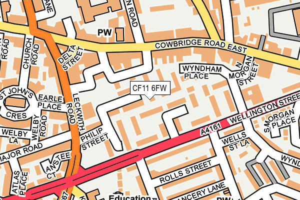 CF11 6FW map - OS OpenMap – Local (Ordnance Survey)
