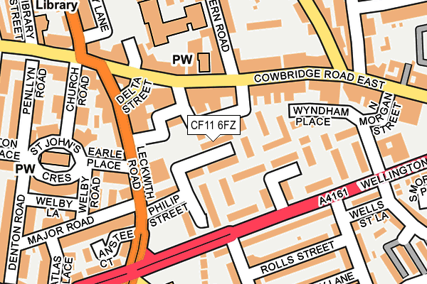 CF11 6FZ map - OS OpenMap – Local (Ordnance Survey)