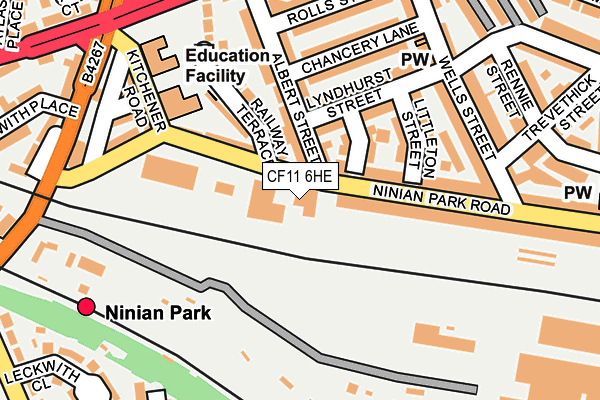 CF11 6HE map - OS OpenMap – Local (Ordnance Survey)