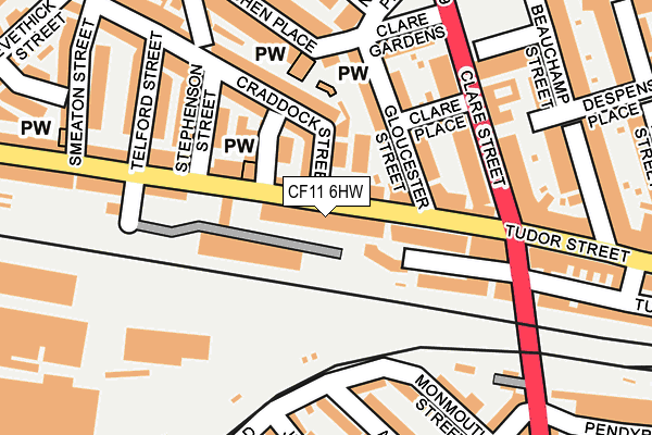 CF11 6HW map - OS OpenMap – Local (Ordnance Survey)