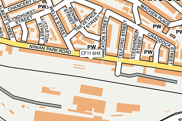 CF11 6HX map - OS OpenMap – Local (Ordnance Survey)