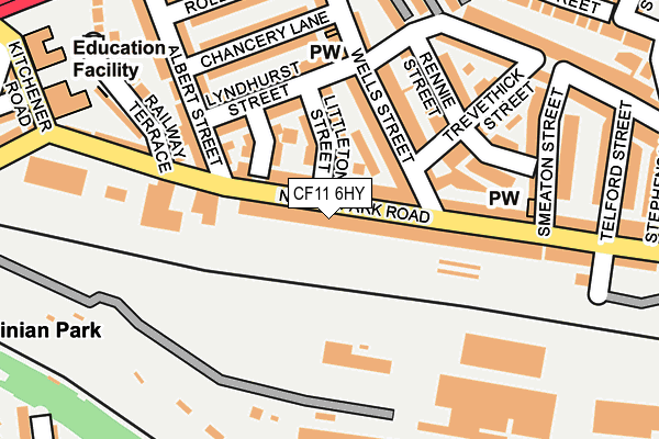 CF11 6HY map - OS OpenMap – Local (Ordnance Survey)