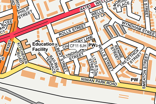 CF11 6JH map - OS OpenMap – Local (Ordnance Survey)