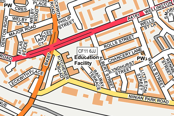 CF11 6JJ map - OS OpenMap – Local (Ordnance Survey)