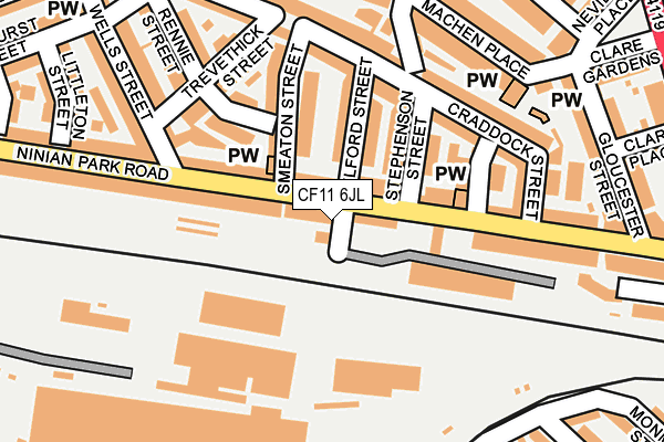 CF11 6JL map - OS OpenMap – Local (Ordnance Survey)