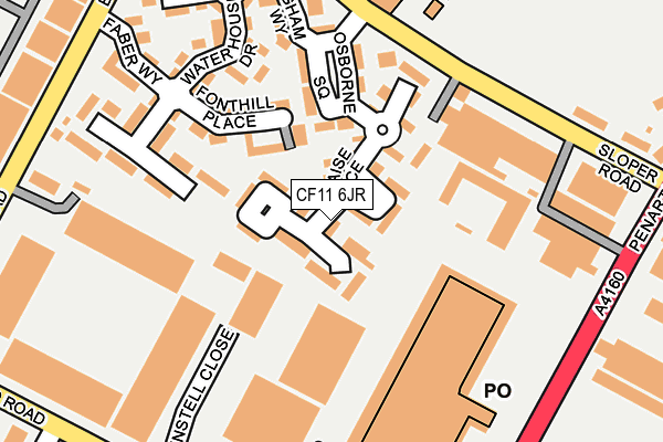 CF11 6JR map - OS OpenMap – Local (Ordnance Survey)