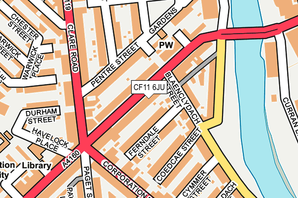 CF11 6JU map - OS OpenMap – Local (Ordnance Survey)