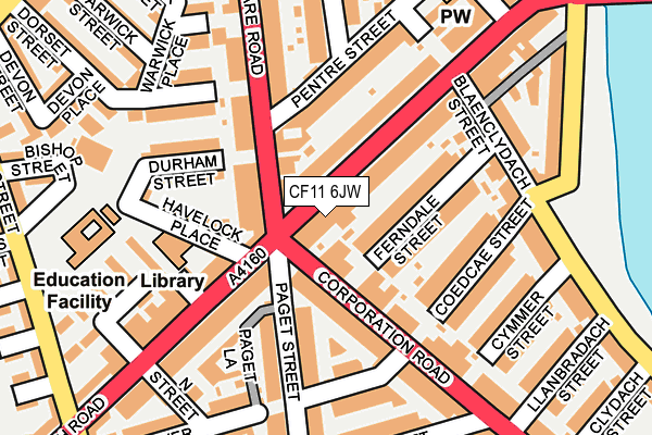 CF11 6JW map - OS OpenMap – Local (Ordnance Survey)