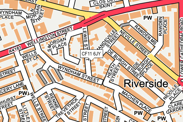 CF11 6JY map - OS OpenMap – Local (Ordnance Survey)