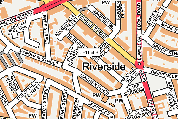 CF11 6LB map - OS OpenMap – Local (Ordnance Survey)