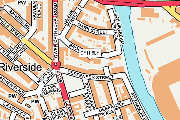 CF11 6LH map - OS OpenMap – Local (Ordnance Survey)