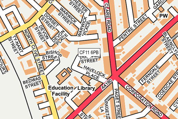 CF11 6PB map - OS OpenMap – Local (Ordnance Survey)