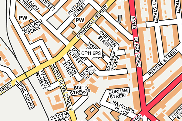 CF11 6PS map - OS OpenMap – Local (Ordnance Survey)