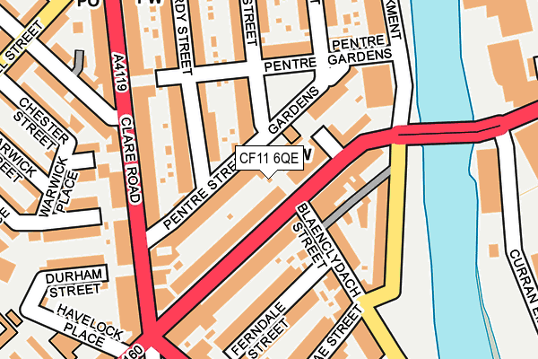 CF11 6QE map - OS OpenMap – Local (Ordnance Survey)