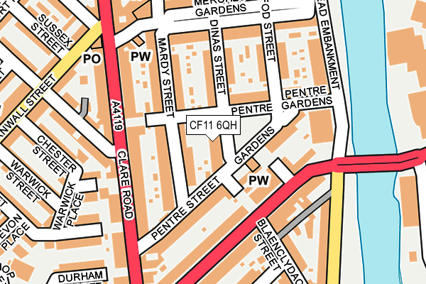 CF11 6QH map - OS OpenMap – Local (Ordnance Survey)