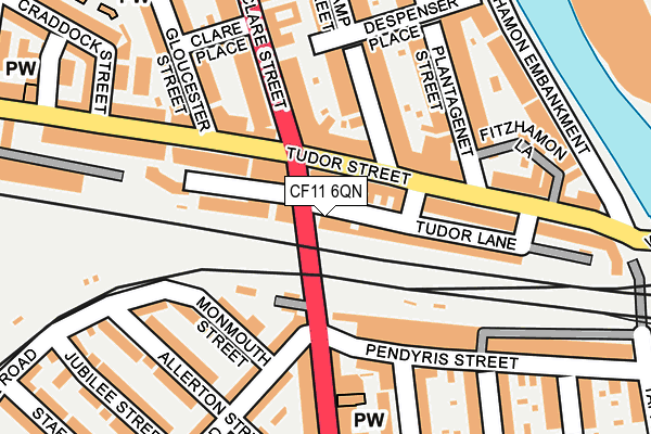 CF11 6QN map - OS OpenMap – Local (Ordnance Survey)
