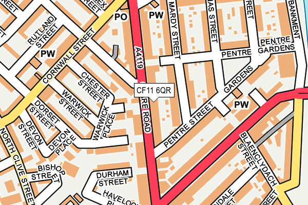 CF11 6QR map - OS OpenMap – Local (Ordnance Survey)