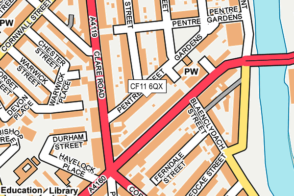 CF11 6QX map - OS OpenMap – Local (Ordnance Survey)