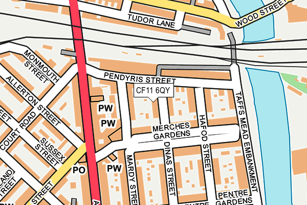CF11 6QY map - OS OpenMap – Local (Ordnance Survey)