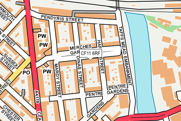 CF11 6RF map - OS OpenMap – Local (Ordnance Survey)