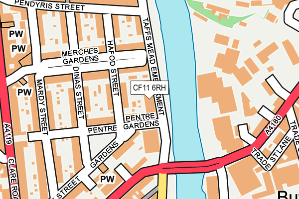 CF11 6RH map - OS OpenMap – Local (Ordnance Survey)