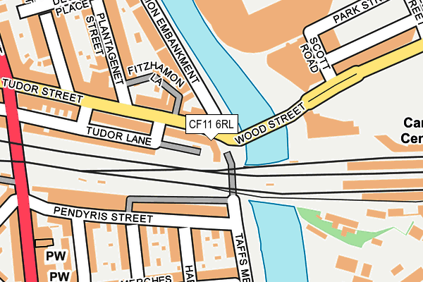 CF11 6RL map - OS OpenMap – Local (Ordnance Survey)