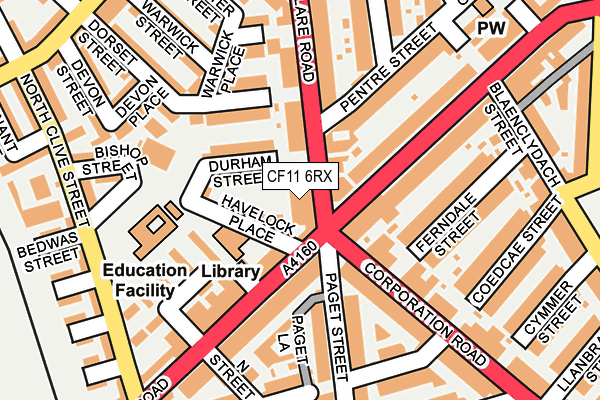 CF11 6RX map - OS OpenMap – Local (Ordnance Survey)